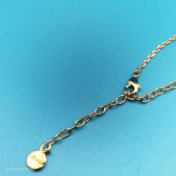 Stella & Dot Gold Tone Rhinestones bar Fashion Statement Adjustable Neclace - Picture 6 of 9